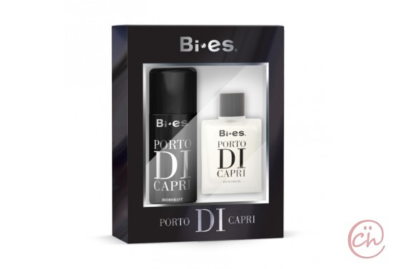 Мъжки подаръчен комплект Porto di Capri  – парфюмна вода 100 ml и дезодорант 150 ml – Bi-es