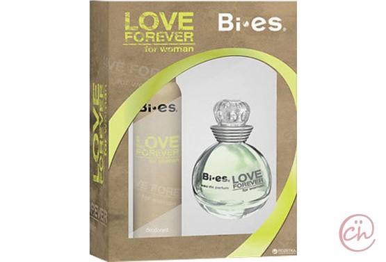 Дамски подаръчен комплект Love Forever Green - парфюмна вода 100ml и дезодорант 150ml - BI-ES
