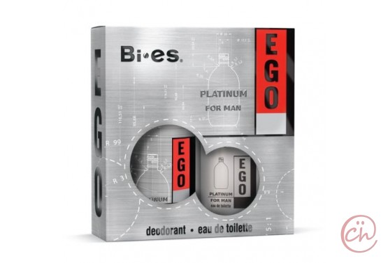Мъжки подаръчен комплект Ego Platinum - парфюмна вода 100ml и дезодорант 150ml - BI-ES