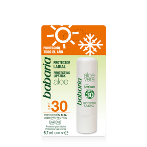 Слънцезащитен балсам за устни SPF30 с Алое вера - Babaria