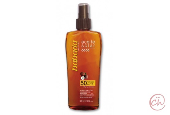 Слънцезащитно олио за лице и тяло с екстракт от кокос SPF50 - Babaria