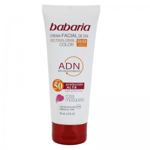 Слънцезащитен крем за лице против бръчки с розово масло SPF50 – Babaria