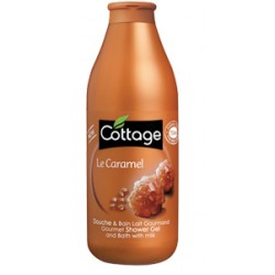 Душ гел и пяна за вана 2 в 1 с изглаждащ ефект Карамел 750ml- Cottage