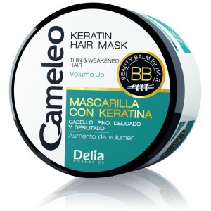 Възстановяваща маска за тънка и слаба коса с кератин и макадамия Cameleo – Delia
