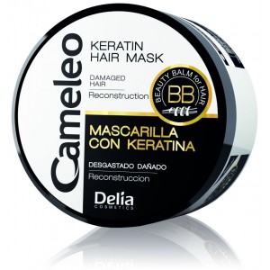 Възстановяваща маска за изтощена и повредена коса с кератин Cameleo – Delia