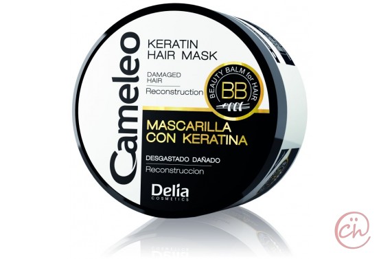 Възстановяваща маска за изтощена и повредена коса с кератин Cameleo – Delia