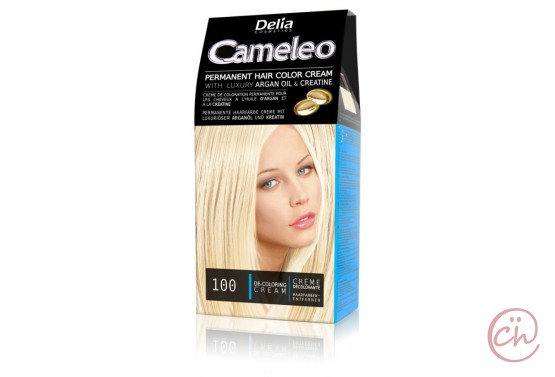 Трайна крем боя за коса с Арганово масло Cameleo – Изсветлител 100 – Delia