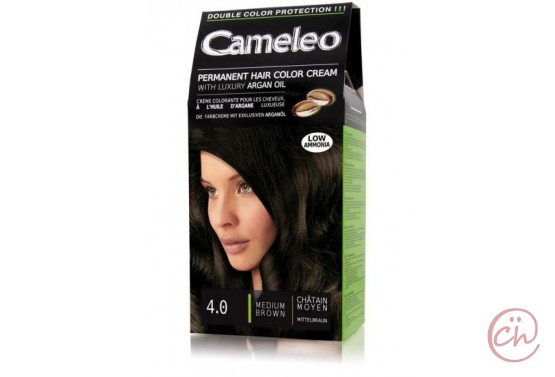 Трайна крем боя за коса с Арганово масло Cameleo – Средно кафяво 4.0 – Delia