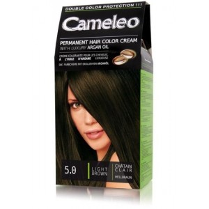 Трайна крем боя за коса с Арганово масло Cameleo – Светло кафяво 5.0 – Delia