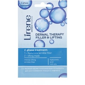 Двуфазна маска за лице против бръчки с хиалуронова киселина Filler & Lifting – Lirene