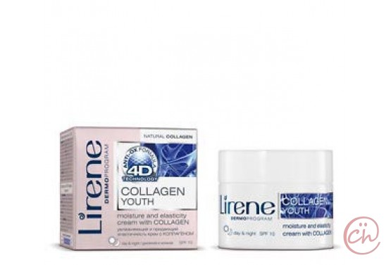 Хидратиращ дневен крем за лице с колаген Collagen Youth- Lirene