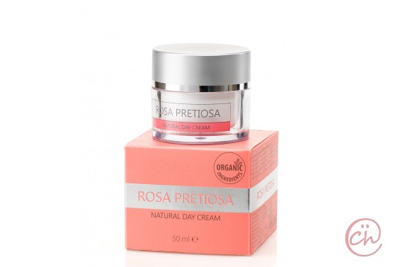 Натурален дневен крем за лице с българско розово масло Rosa Pretiosa – Natural Cosmetic