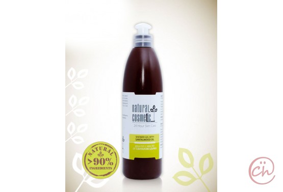 Био душ-гел за тяло за мазна кожа с масло от сандалово дърво Relax 24 – Natural Cosmetic