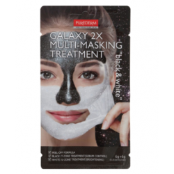 Двойна мултифункционална отлепяща маска за лице в черно и бяло - Purederm
