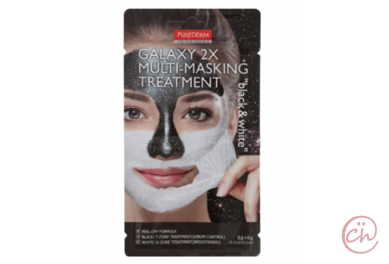Двойна мултифункционална отлепяща маска за лице в черно и бяло - Purederm