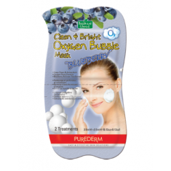 Почистваща двойна доза кислородна маска за лице с Боровинка - Purederm