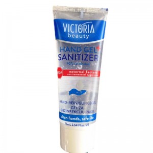 Антибактериален почистващ гел дезинфектант за ръце 70% алкохол 75 ml - Victoria Beauty Антибактериален почистващ гел дезинфектант за ръце 70% алкохол 75 ml - Victoria Beauty